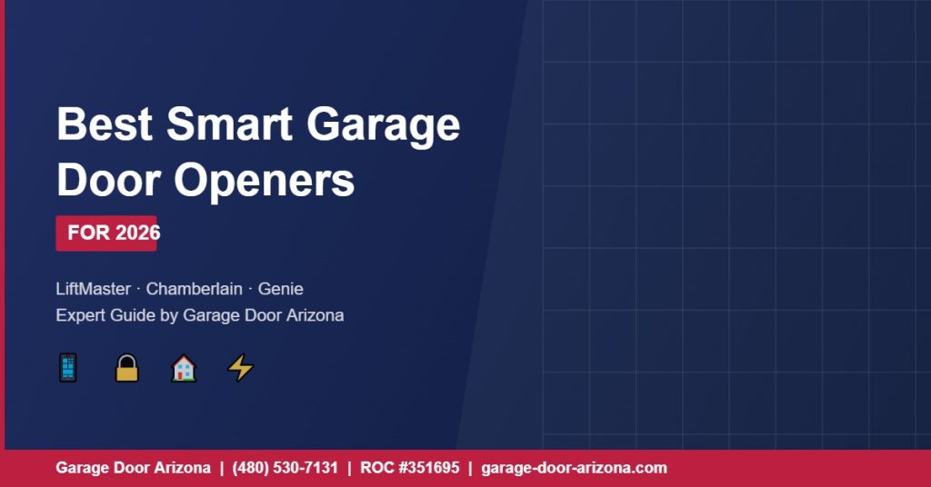 Best smart garage door openers for 2026 - LiftMaster, Chamberlain, Genie guide by Garage Door Arizona