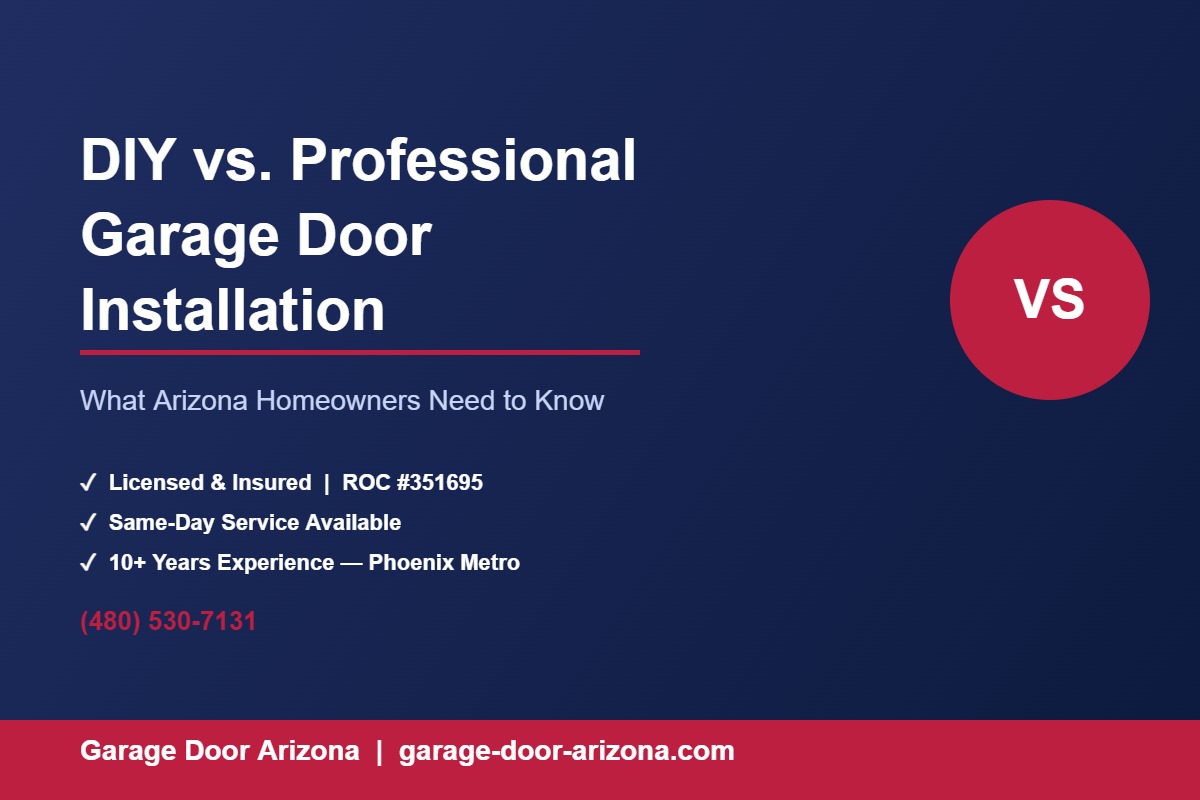 DIY vs Professional Garage Door Installation - Garage Door Arizona