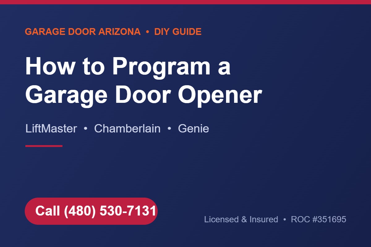 How to program a garage door opener using the LEARN button on LiftMaster, Chamberlain, and Genie systems